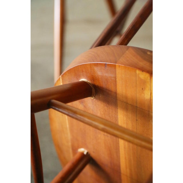 1960s Set of 6 George Nakashima Studio Style Straight Back Chairs Solid Cherry For Sale - Image 11 of 12