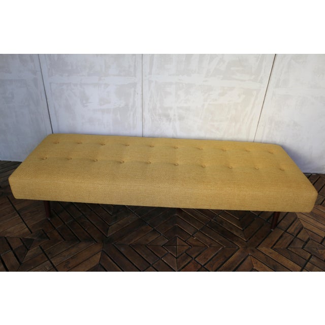 Mid-Century Modern Danish Reupholstered Bench — 1960s For Sale - Image 10 of 18