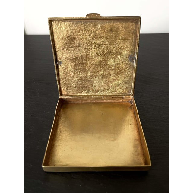 Gilded Bronze Box with Poem by French Art Jeweler Line Vautrin For Sale - Image 9 of 10