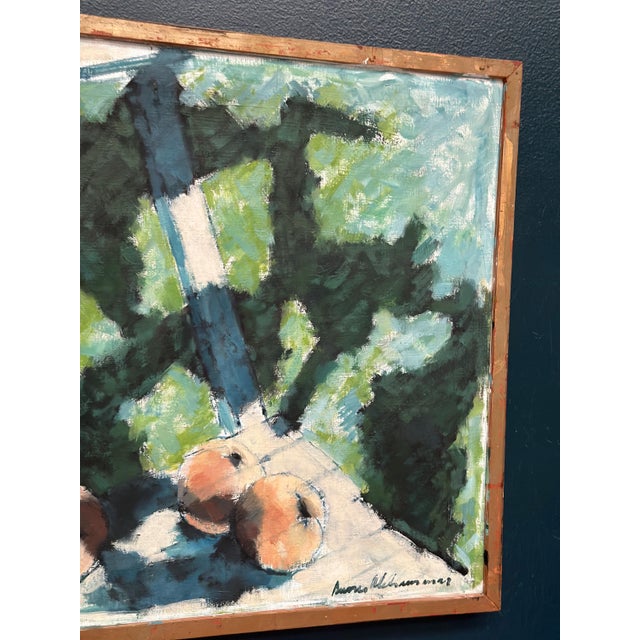 Sune Alehammar, Peaches on Chair, 1960s, Oil Painting on Canvas, Framed For Sale - Image 4 of 18