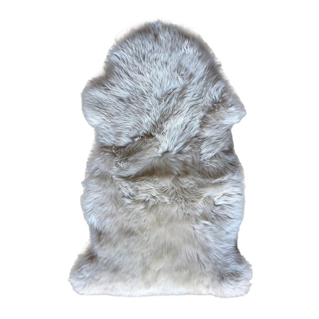 Genuine Sheepskin Hide 2 X 3 Feet in White For Sale