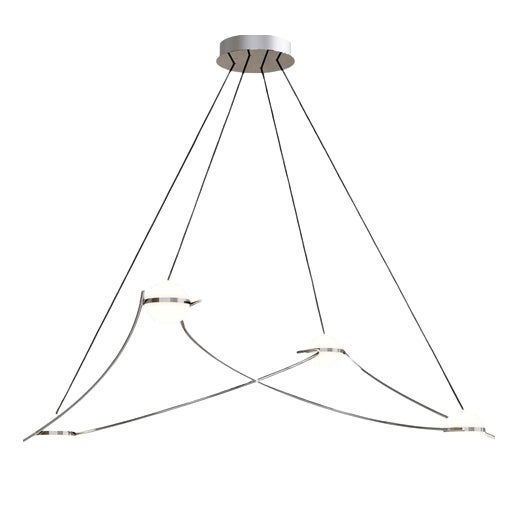 Kosmos 4S Pendant Light in Polished Stainless Steel by Moss Objects For Sale