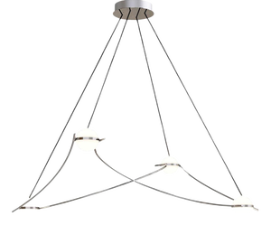 Kosmos 4S Pendant Light in Polished Stainless Steel by Moss Objects