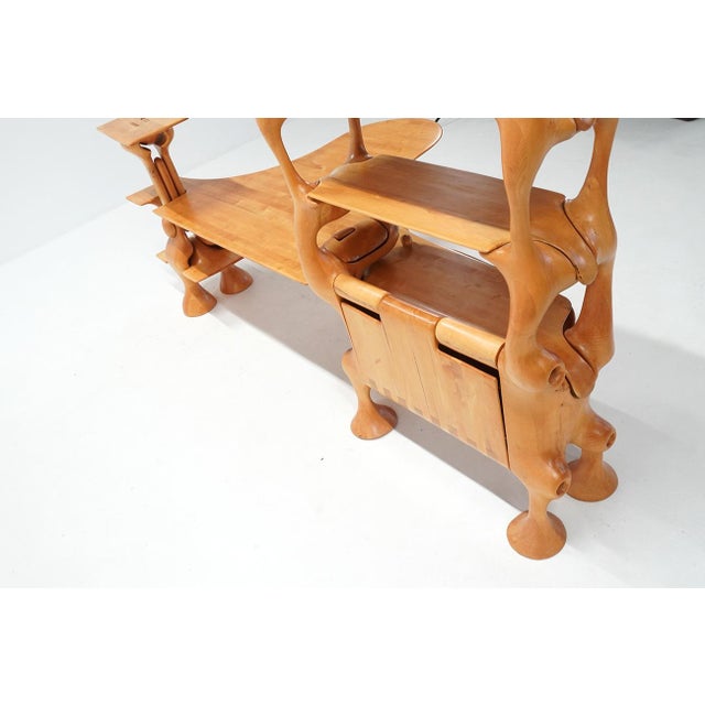 Studio Furniture Wood Bookcase in the style of Wendell Castle, 1970s For Sale - Image 13 of 18