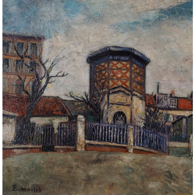 Elisée Maclet, Montmartre, Place Jb Clément, 1940, Oil on Canvas For Sale - Image 3 of 9