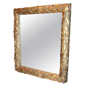 French Gilt Laurel and Ribbon Decorated Mirror