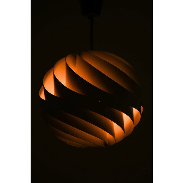 1950s Pendant Lamp in Gray Lacquered Metal by Louis Weisdorf, 1950s For Sale - Image 5 of 10