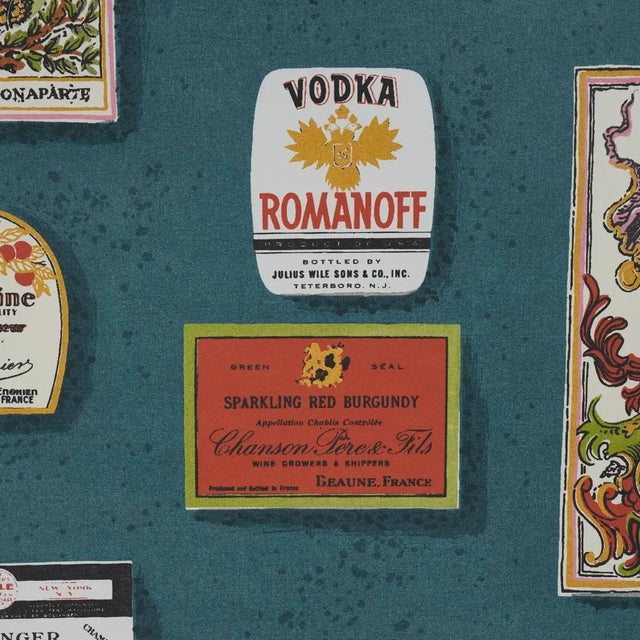 Contemporary Schumacher x Backdrop Salud Wallpaper In Grotto Blue For Sale - Image 3 of 6