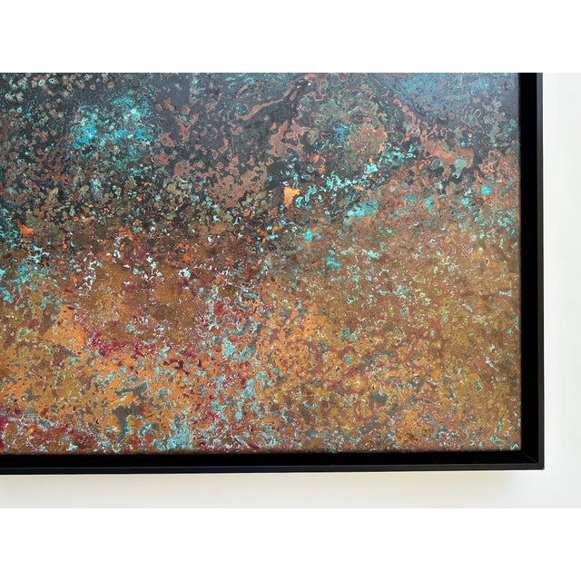 Copper Wall Art With Blue & Green Patina "The Blue Hour" by Jeremy Maronpot For Sale - Image 4 of 13