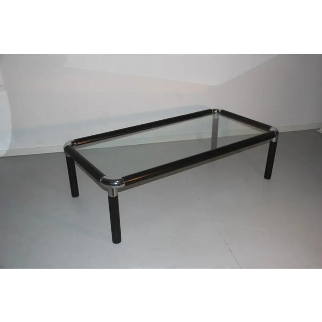 Metal Minimalist Coffee Table by Giovanni Offredi for Saporiti For Sale - Image 7 of 13