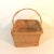French Country Vintage Woven Basket With Handle For Sale - Image 3 of 10