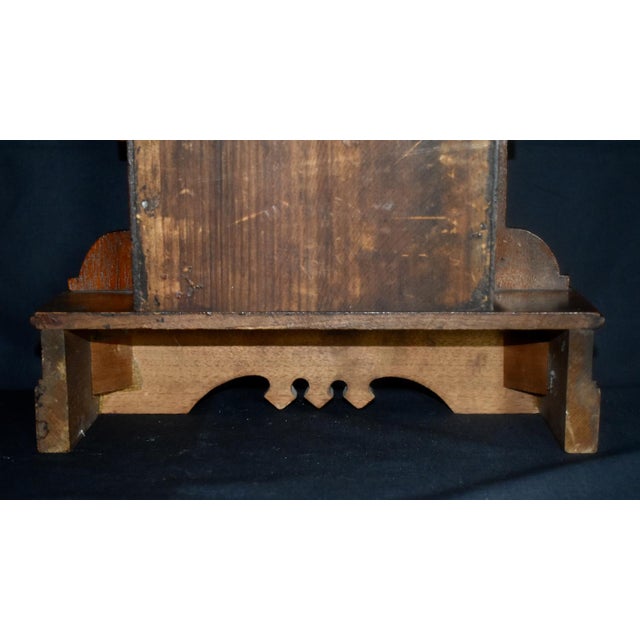 Antique Gilbert Ersa Walnut Parlor Mantel Clock Spider Web Glass With Key For Sale - Image 10 of 18