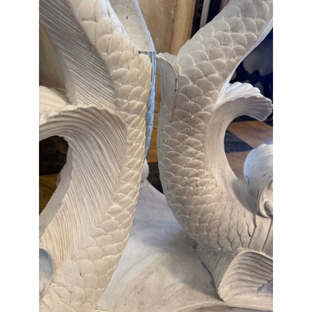 White Painted Dolphin Dining Table For Sale - Image 8 of 12