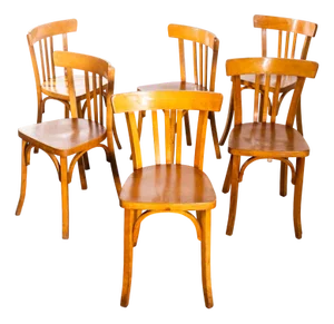 Bentwood Dining Chairs from Baumann, 1950s, Set of 6