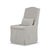 The dining chair in a light bige upholstery blends relaxed comfort and tailored elegance, defined by its high-back...