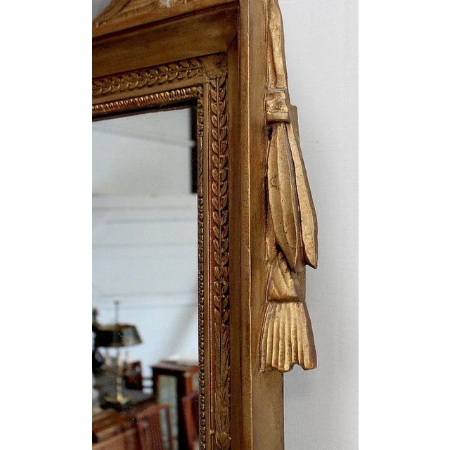 Golden Wood Louis XVI Style Mirror, 19th Century For Sale - Image 11 of 18