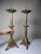 A beautiful pair of large church candlesticks, altar ornaments, in gilt bronze, French work from the 19th century in the...