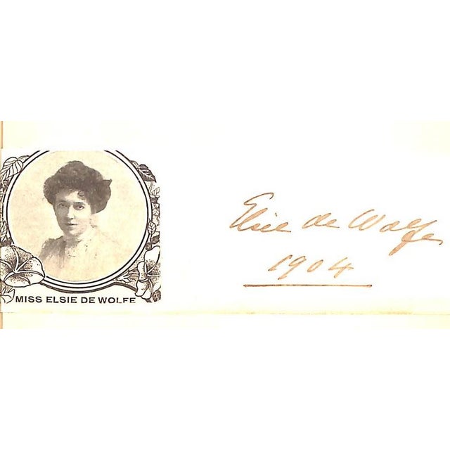 de WOLFE, Elsie Included w/ an autograph dated 1904 [278] pp. Harper & Brothers 1935 9" x 6" A rare copy of "After All" in...