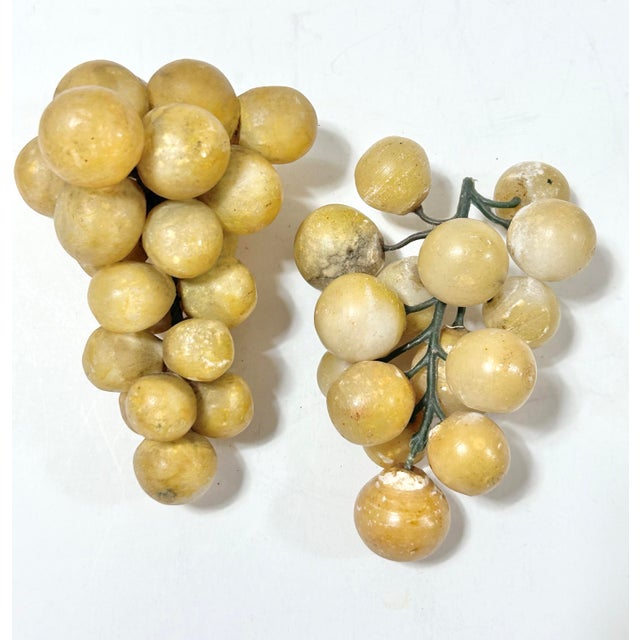 Vintage Yellow Alabaster Stone Grape Clusters – A Pair For Sale - Image 4 of 5