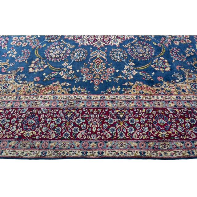 Hand-Knotted Kerman Rug with Medallion Design For Sale - Image 9 of 13