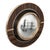Art Deco "L'uovo" Convex Wall Mirror With Bronze, Handmade For Sale - Image 3 of 6