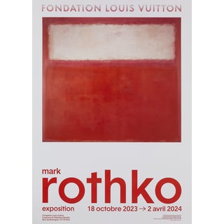 White Over Red Poster after Mark Rothko For Sale
