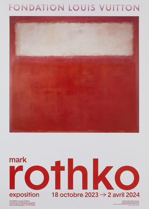White Over Red Poster after Mark Rothko