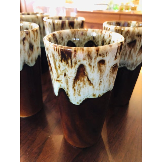 Vintage Harker Lava Glazed Highballs, Set of Six For Sale - Image 4 of 8