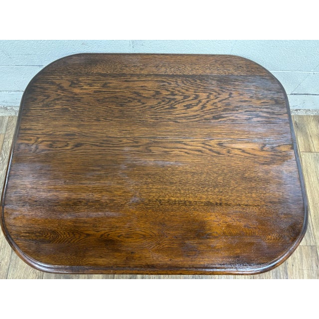 Antique French Henry II Renaissance Walnut Center Coffee Cocktail Table For Sale - Image 4 of 15