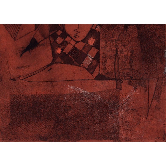 "Juggler on a Tightrope" Etching in Ink on Paper by Richard H. Swift Jr. For Sale - Image 4 of 6