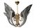 Vintage Black Murano Glass Vintage Chandelier, Lily Floral 1980s 5-Light Flush Mount For Sale - Image 13 of 13