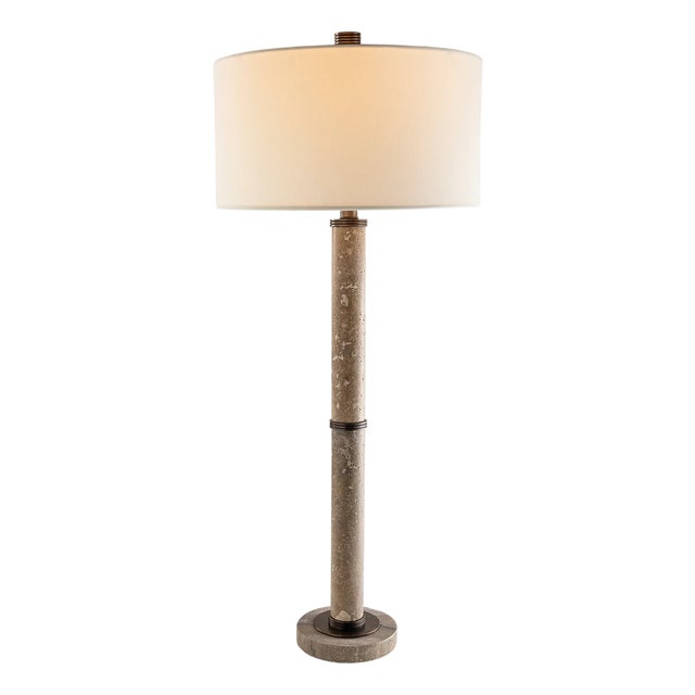 Tivoli Marble Gray/Bronze Lamp For Sale