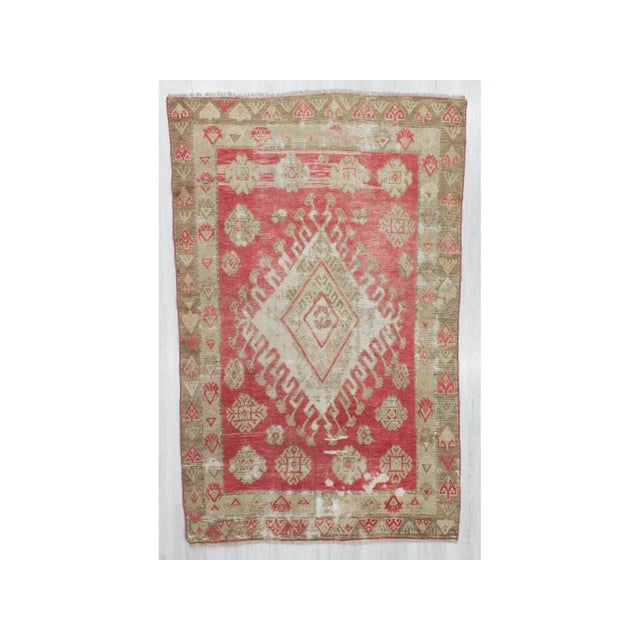 1960s Vintage Turkish Rug - 4′6″ × 7′1″ For Sale In Los Angeles - Image 6 of 6