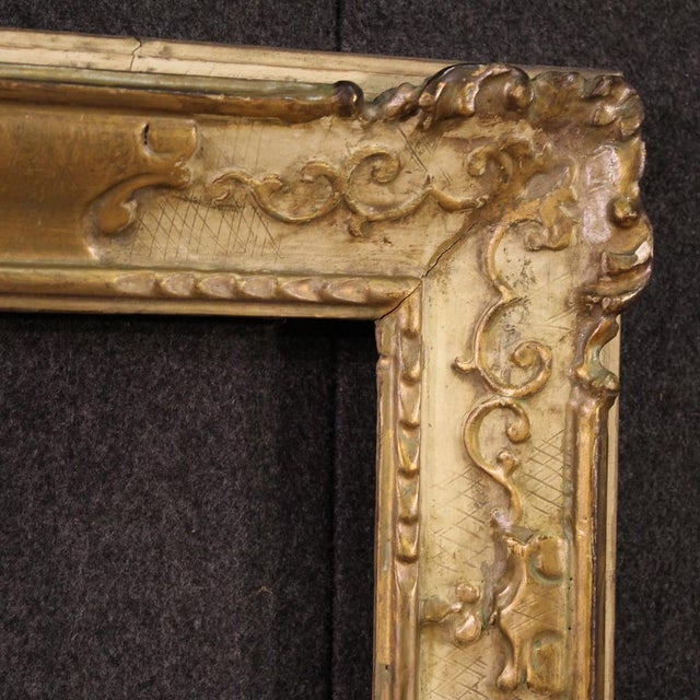 Wood 20th Century Italian Lacquered and Gilded Frame, 1950s For Sale - Image 7 of 16