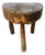 Brutalist Tripod Stool in Grayed Pine, 1950s For Sale
