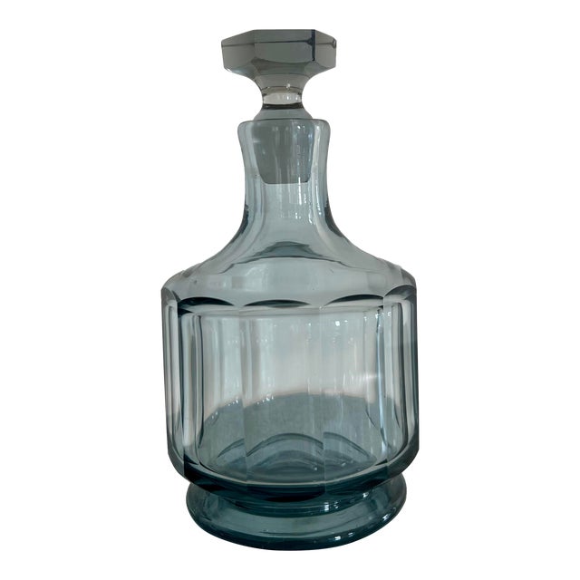 1930s Blue Art Deco Decanter For Sale