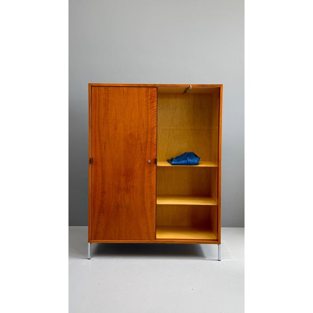 Mid-Century Modern Walnut Wardrobe by Florence Knoll for Knoll International, 1960s For Sale - Image 3 of 14