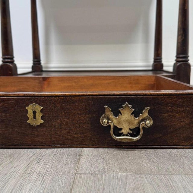 Antique Georgian English Oak Side Table For Sale - Image 11 of 12