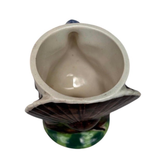 1920s French Majolica Turkey Egg Cup Sarreguemines Circa 1920 For Sale - Image 5 of 9