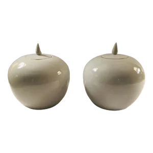 1970s Blanc De Chine Covered Jars - a Pair