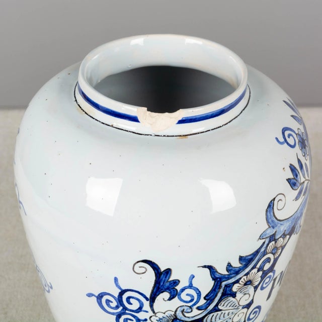 19th Century Delft Faience Apothecary Jar For Sale - Image 9 of 12
