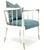 Blue Modern Caracole Blue Silk Finesse Chair For Sale - Image 8 of 8