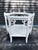 Vintage Allegro White Hexagonal Faux Bamboo Side Table For Sale - Image 4 of 7