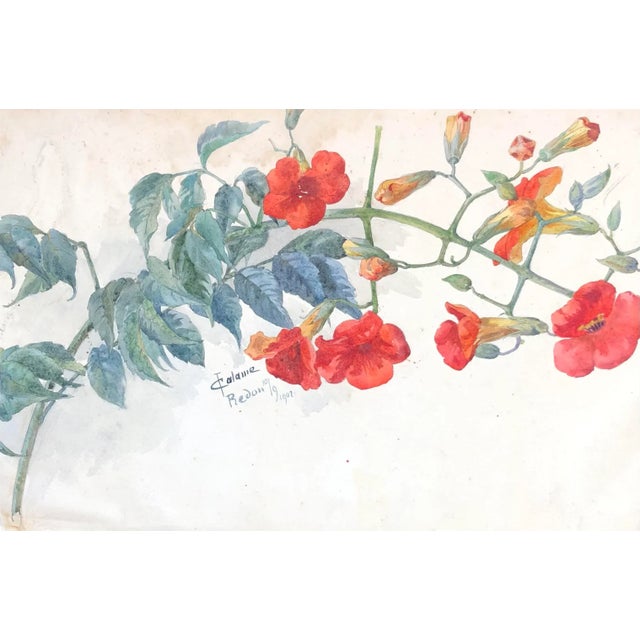 Paper Juliette Calame, Flowering Branch, 1902, Watercolor on Paper For Sale - Image 7 of 7