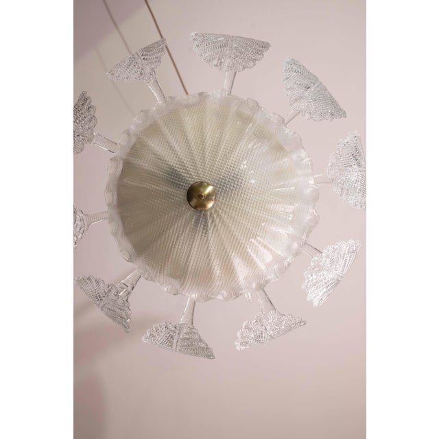 Art Decò, Barovier & Toso Chandelier, Murano Glass, 1950s For Sale - Image 9 of 12