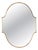 Small Vintage Italian Brass Shield-Shaped Mirror by Gio Ponti, 1950s For Sale