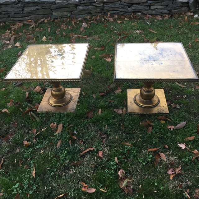Hollywood Regency Italian Gold Leaf Tables A Pair Chairish