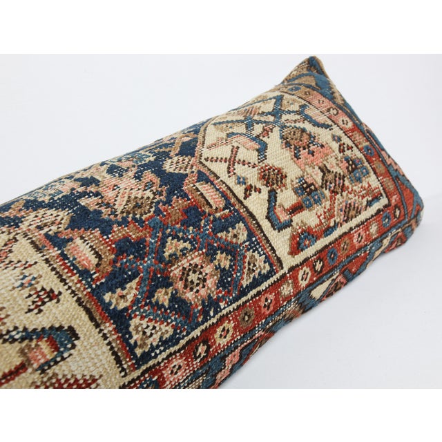 Antique Handmade Tribal Rug Pillow Cushion Cover -14'' X 41'' For Sale - Image 9 of 11