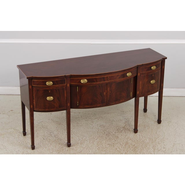 Kindel Furniture Kindel National Trust Mahogany Inlaid Buffet Sideboard For Sale - Image 4 of 18