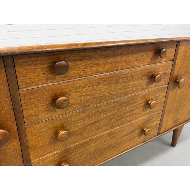 Mid Century Modern Teak Credenza by A. Younger Ltd. | Vintage Sideboard, Made in England, C. 1960’s For Sale In New York - Image 6 of 15